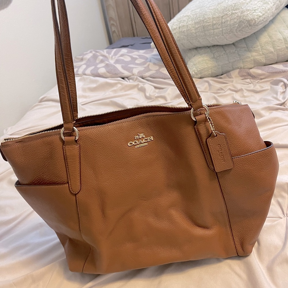 COACH saddle brown purse